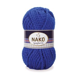 nako markasına ait 6744 Saks Mavi kodlu spaghetti örgü ipi